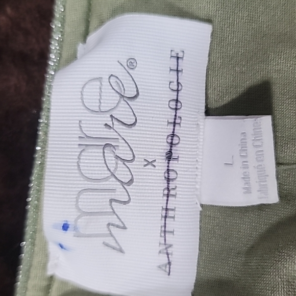 Anthropologie x Mare Mare Ruched Ruffled Mini Skirt Moss - Picture 6 of 7